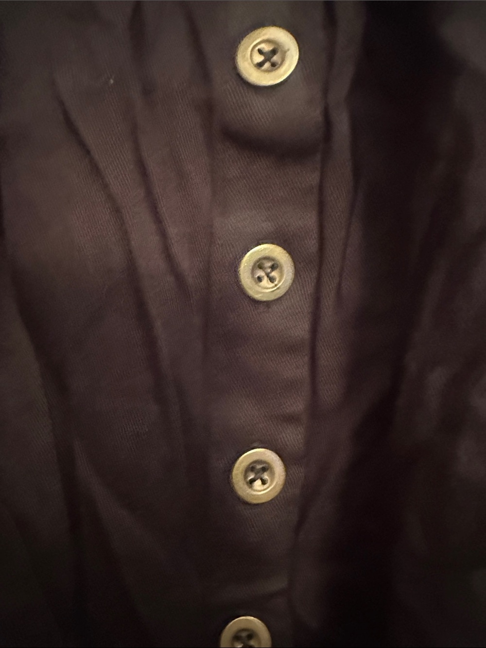 ModCloth Black Button-Front Skirt with Brass Button Detail - Picture 3 of 6